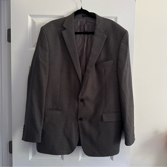 Size 46L Lauren Ralph Lauren Men's Wool Flannel Classic-Fit Suit Jacket - Picture 2 of 5